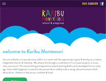 Tablet Screenshot of karibuschool.com
